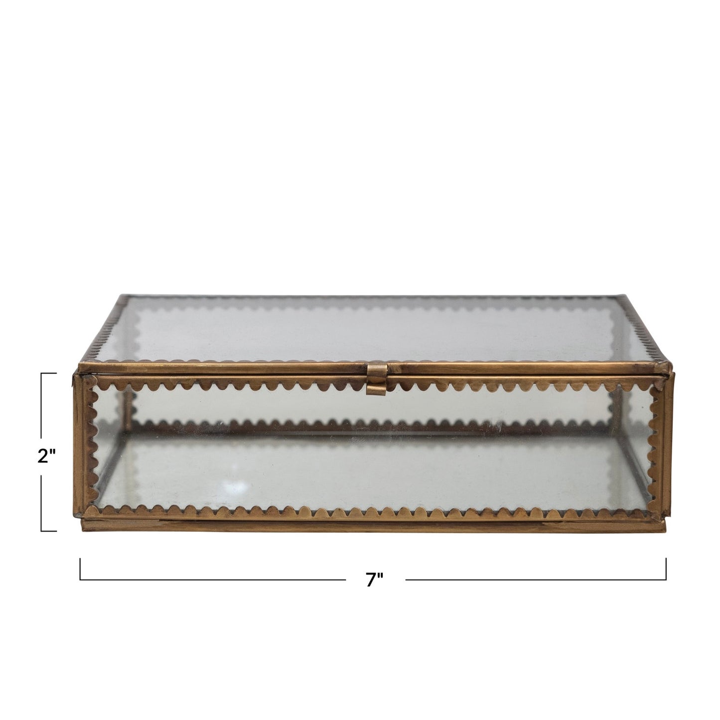 Brass & Glass Scalloped Display Box
