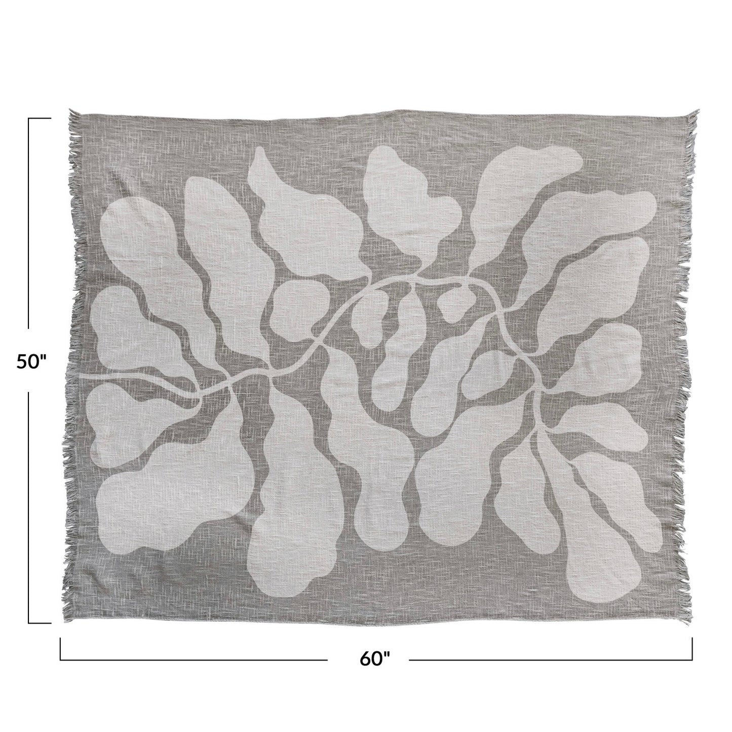 Botanical Throw with Fringe