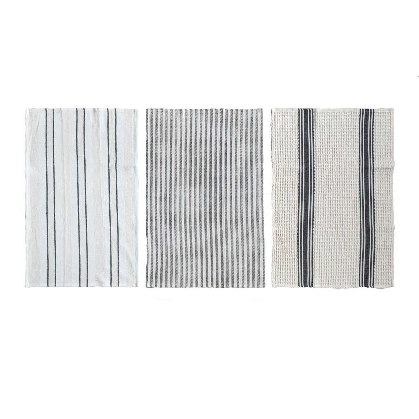 Striped Waffle Weave Tea Towels