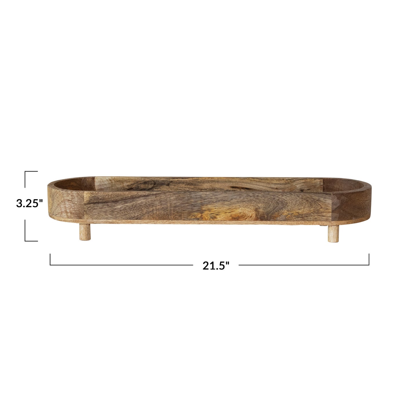 Wood Footed Tray