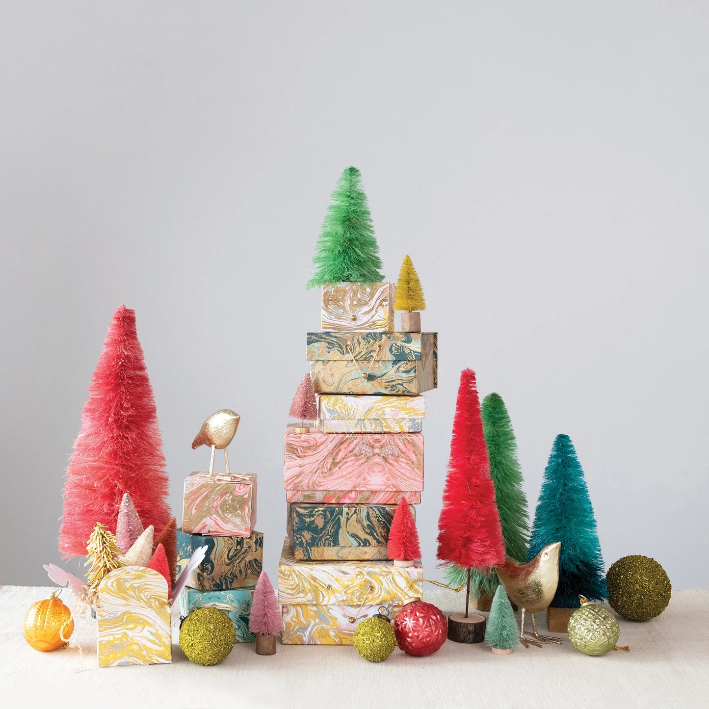 Marbled Recycled Paper Box Set