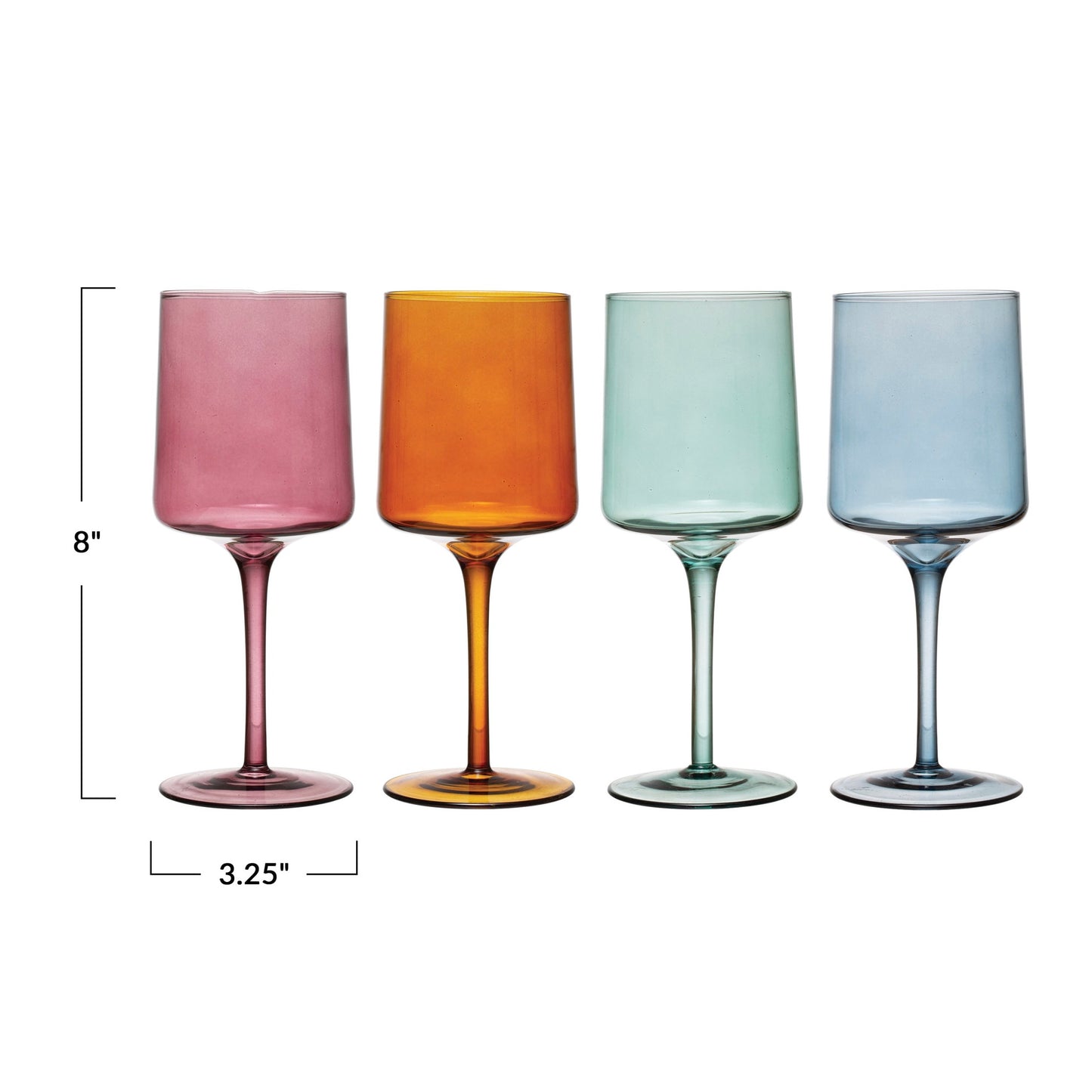 Multicolor Wine Glass Set