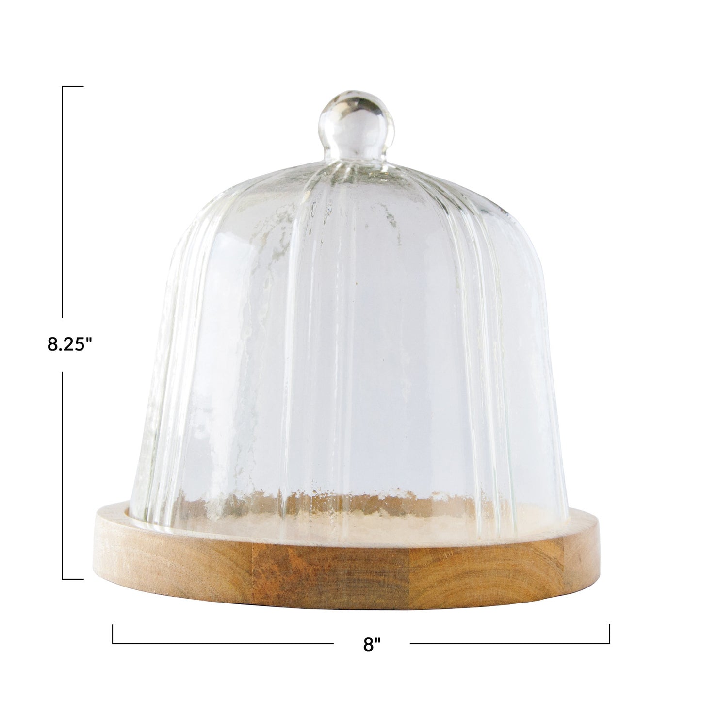 Ribbed Glass Cloche