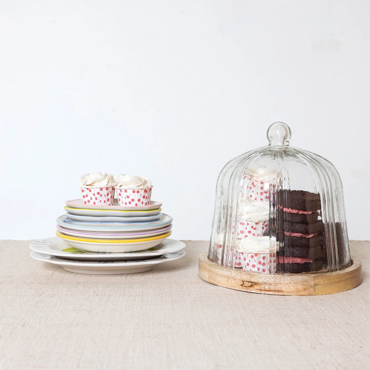 Ribbed Glass Cloche