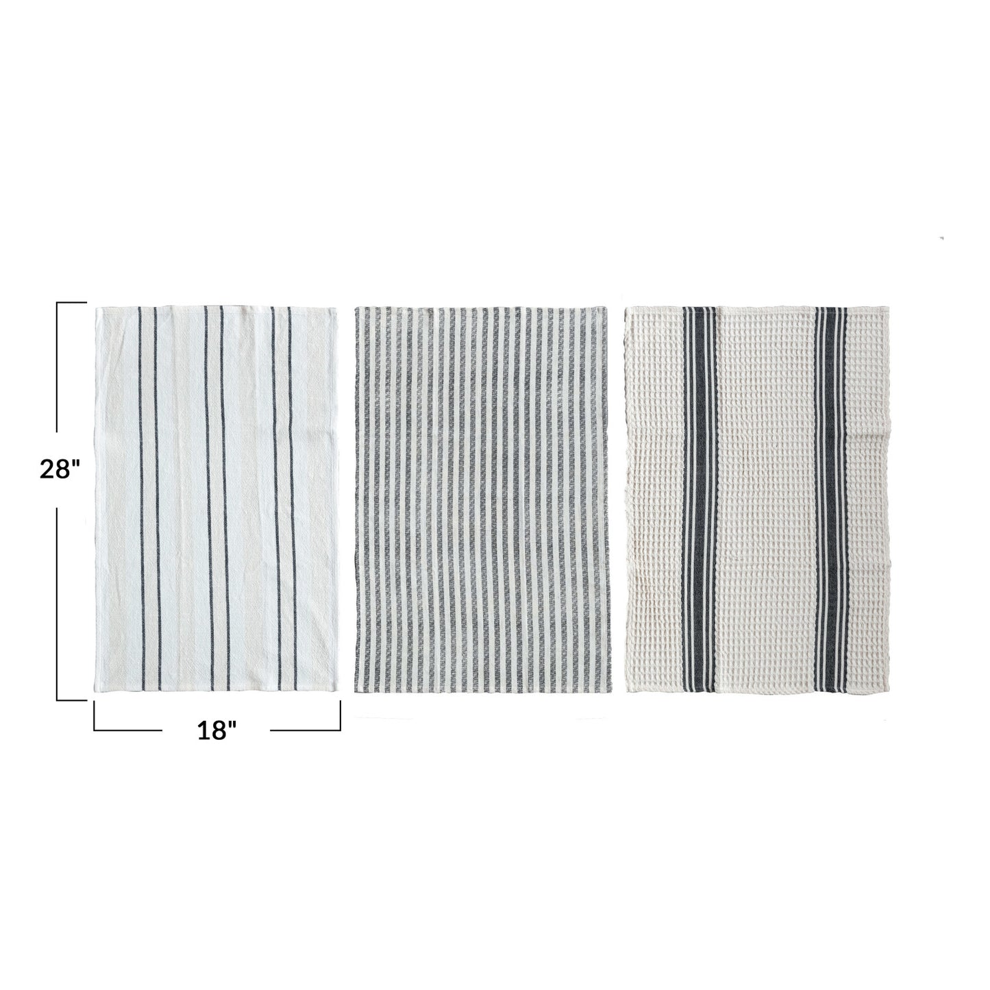 Striped Waffle Weave Tea Towels