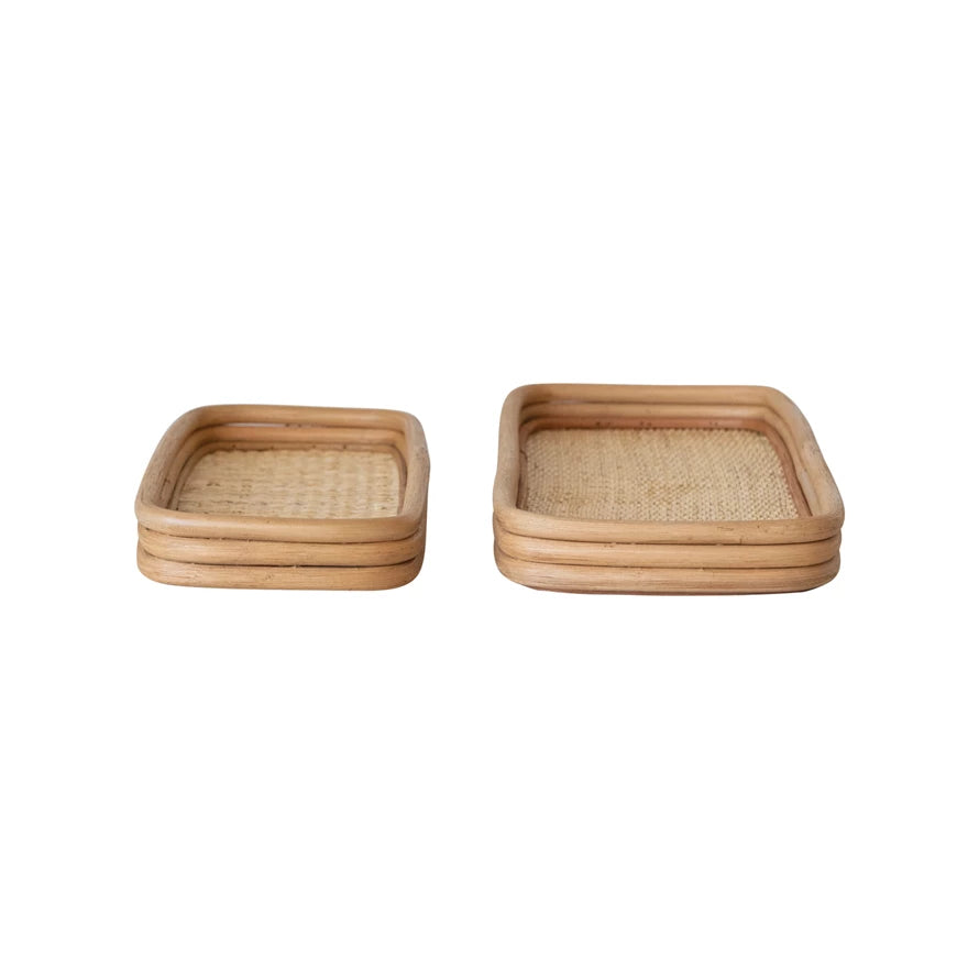 Woven Rattan Trays
