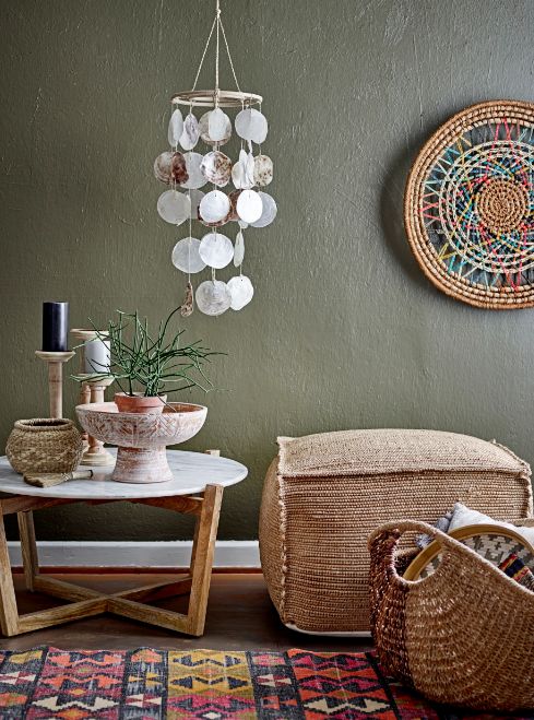 Poppy Jute Pouf
