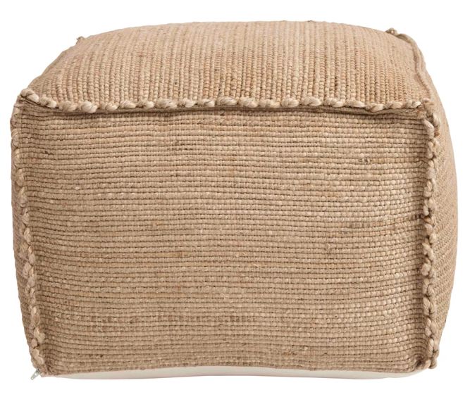 Poppy Jute Pouf