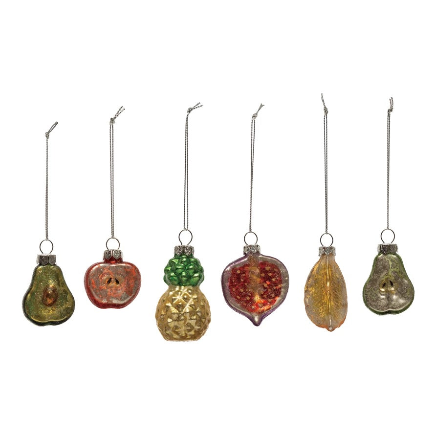 Hand Painted Fruit Ornaments