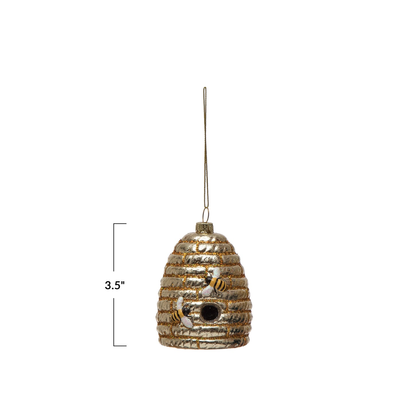 'Bee Cheerful' Glass Ornament