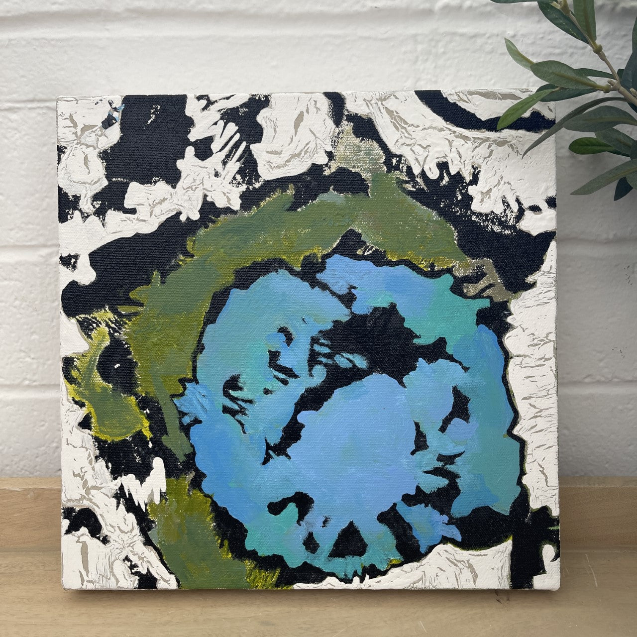 'Blue Chiffon Flora' Alicia Dunn Original