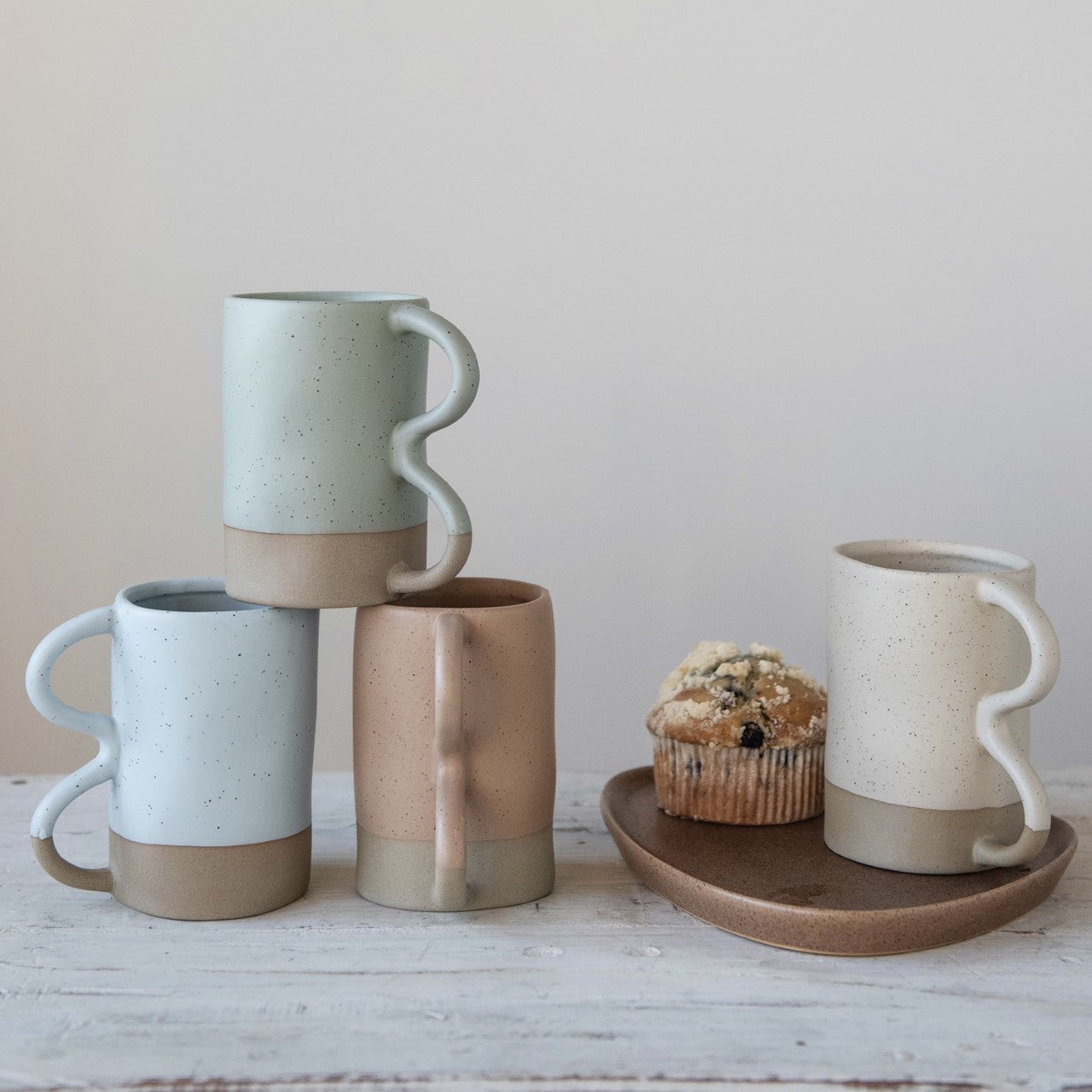 Speckled Stoneware Mugs