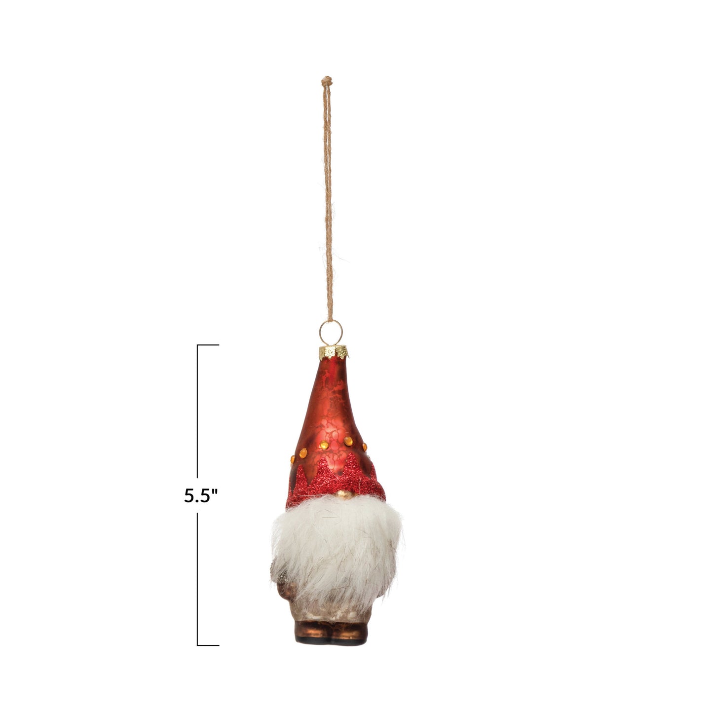 Glass Gnome Ornament
