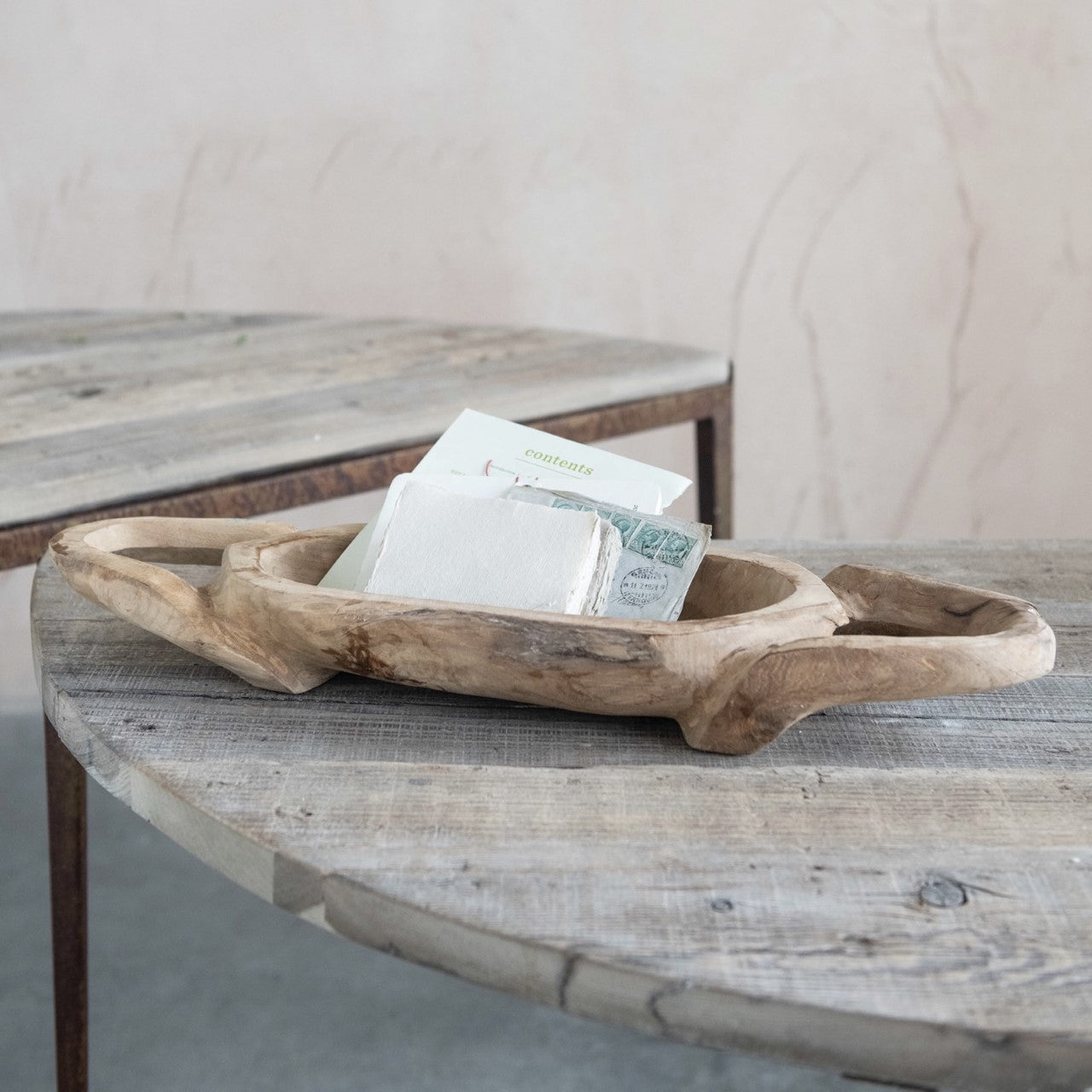 Teakwood Tray w Handles
