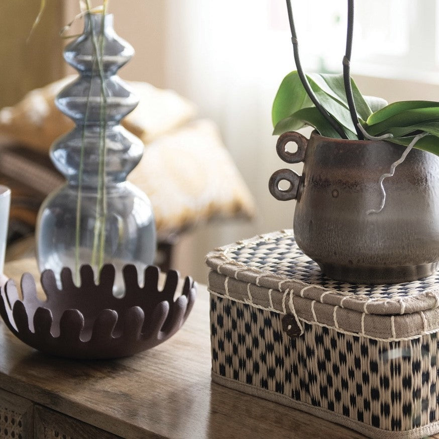 Abstract Metal Bowl