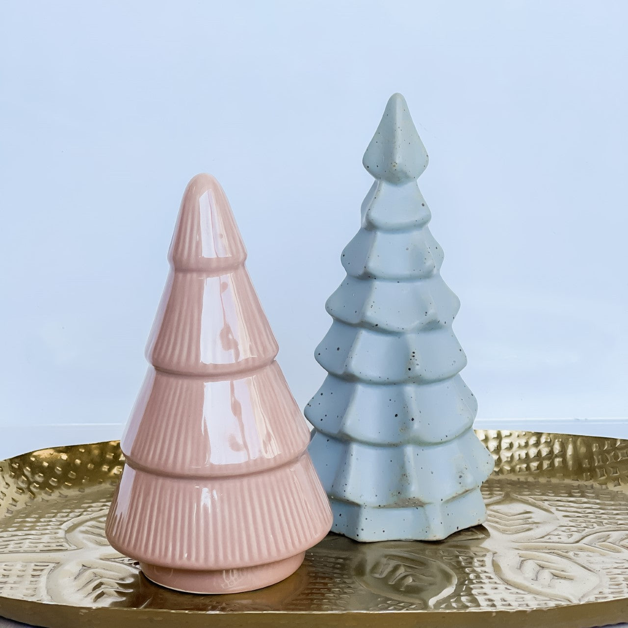 Blue Speckled Stoneware Tree