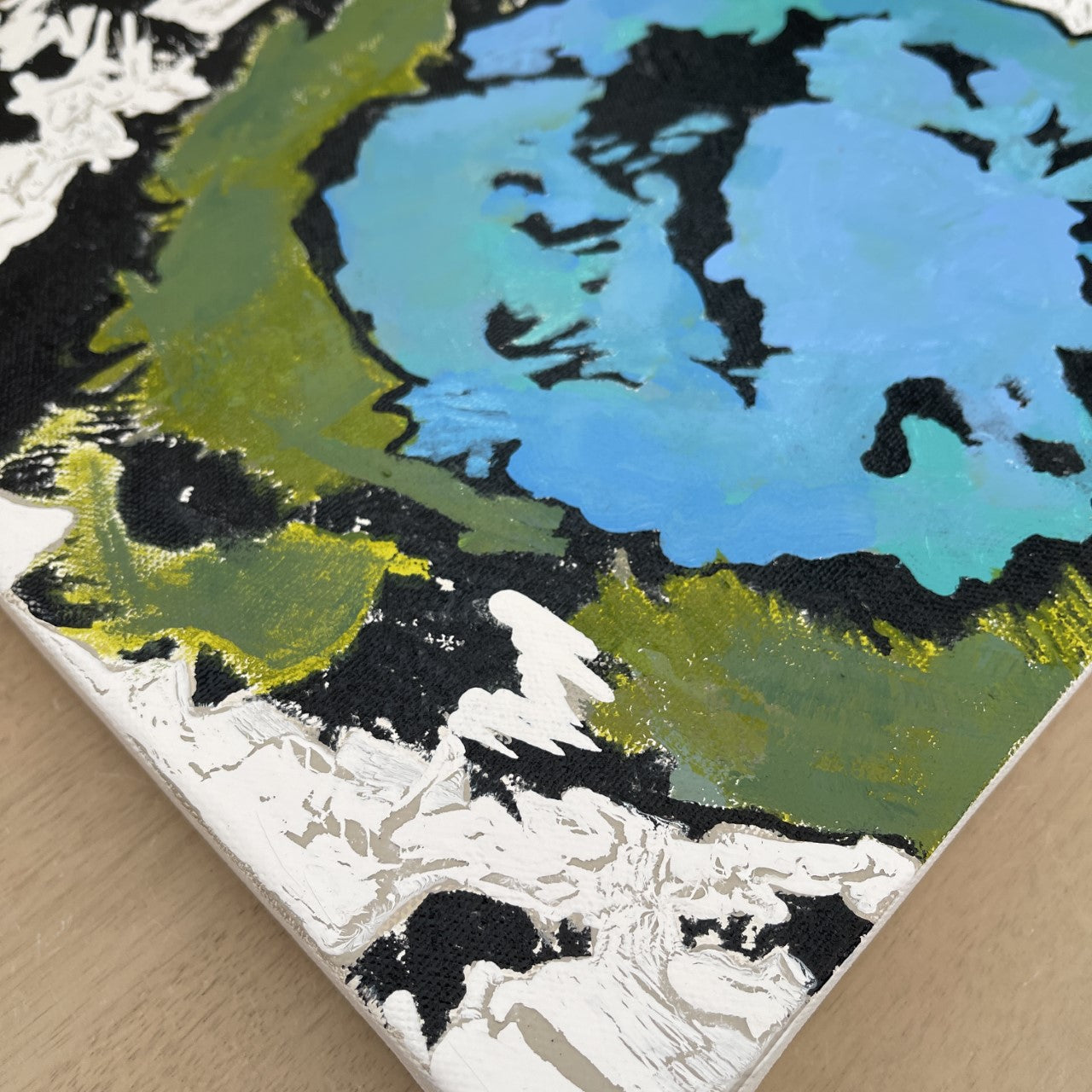 'Blue Chiffon Flora' Alicia Dunn Original