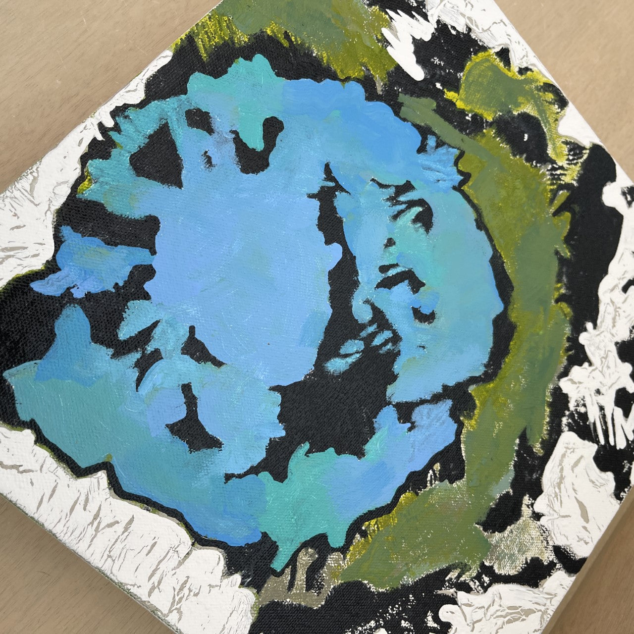 'Blue Chiffon Flora' Alicia Dunn Original