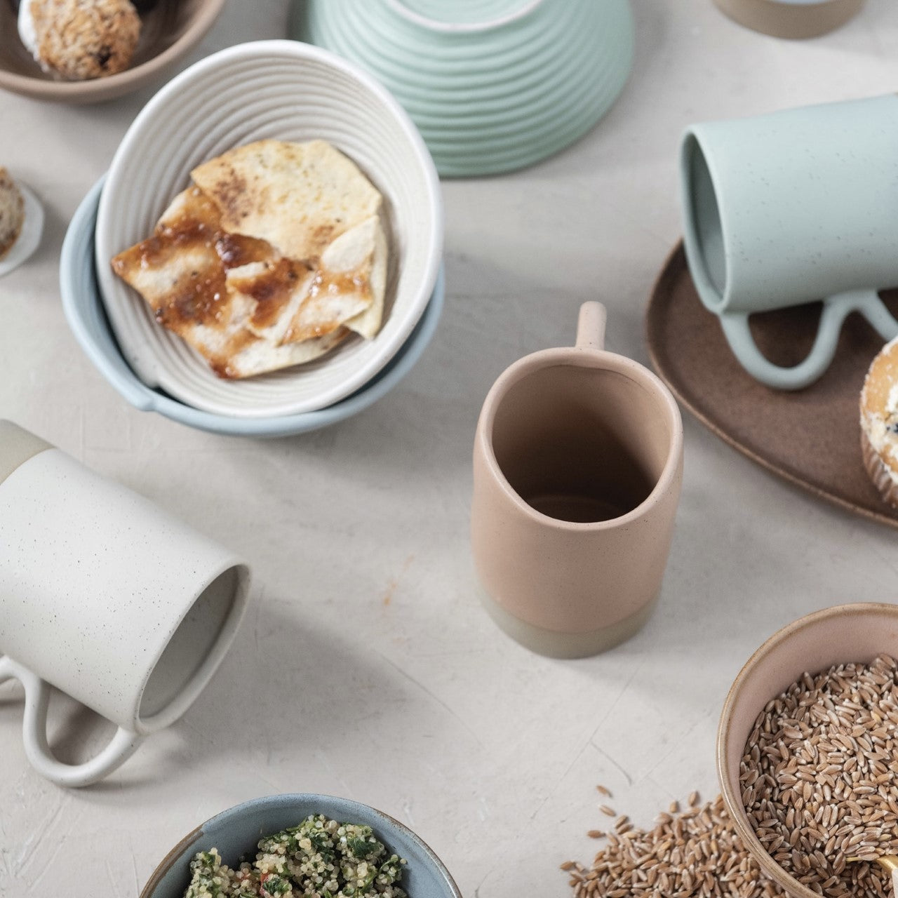 Speckled Stoneware Mugs