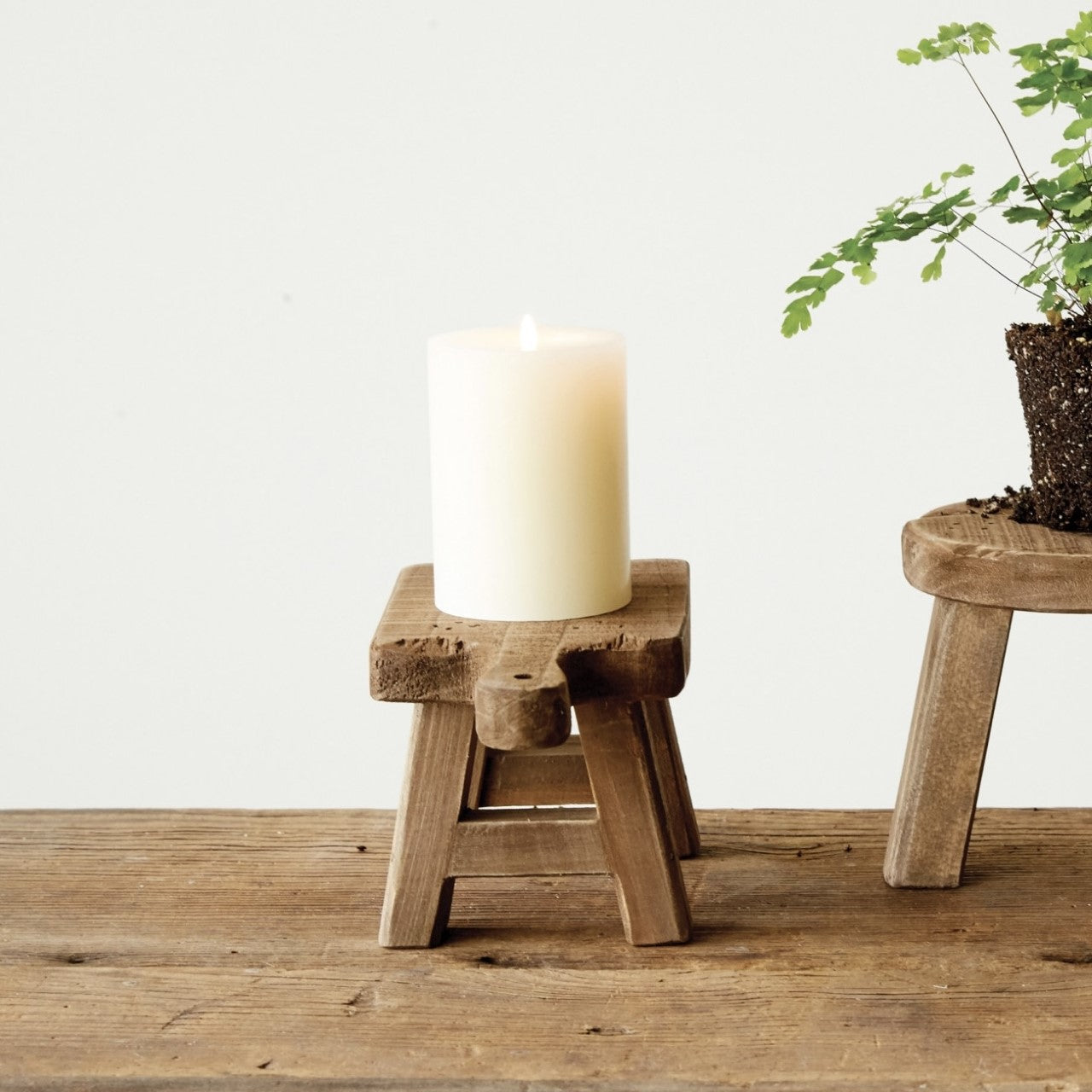 Rustic Wood Pedestal