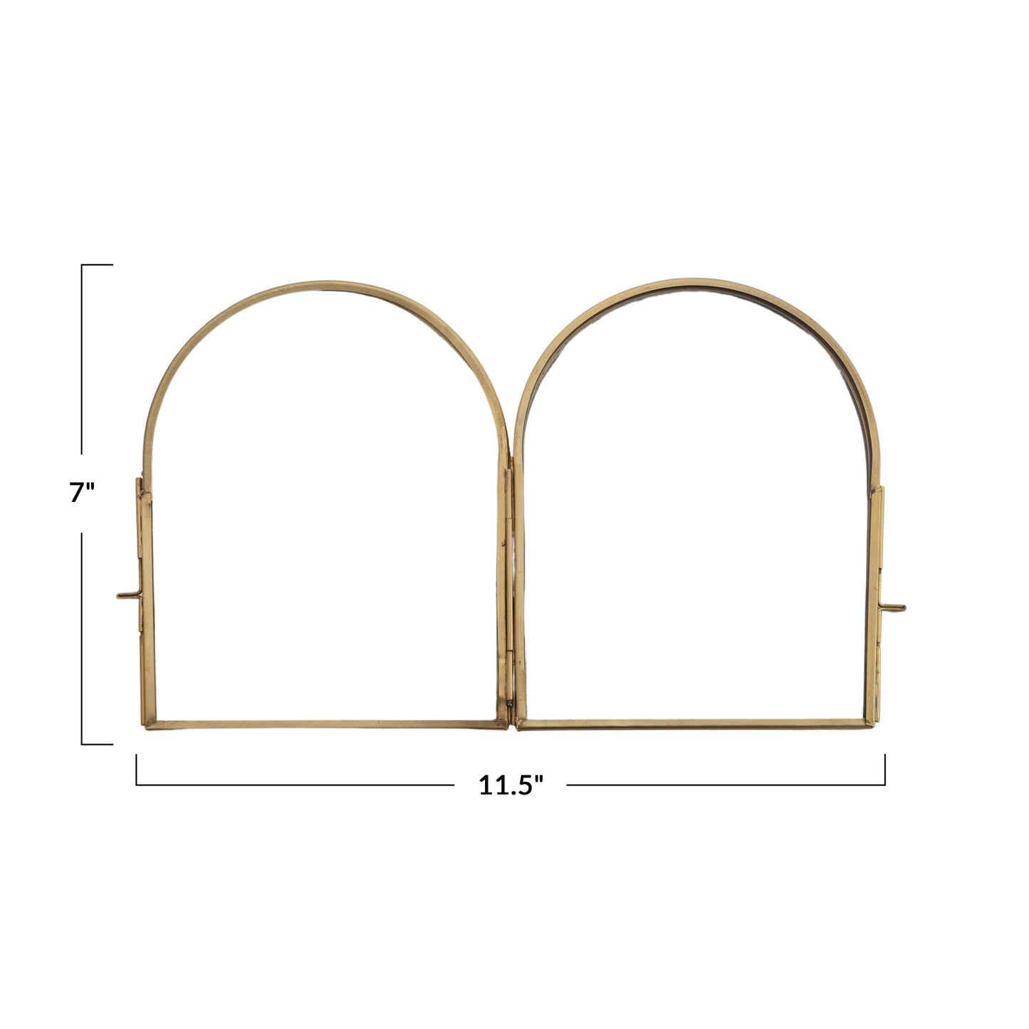 Brass & Glass Arched Photo Frame