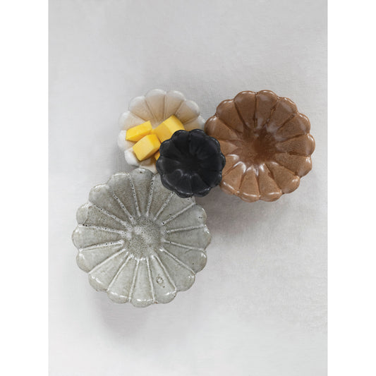 Stoneware Flower Bowl Set