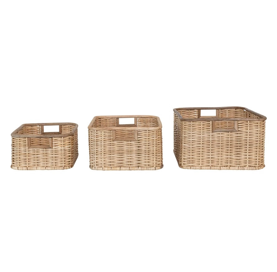 Rattan & Split Palme Basket