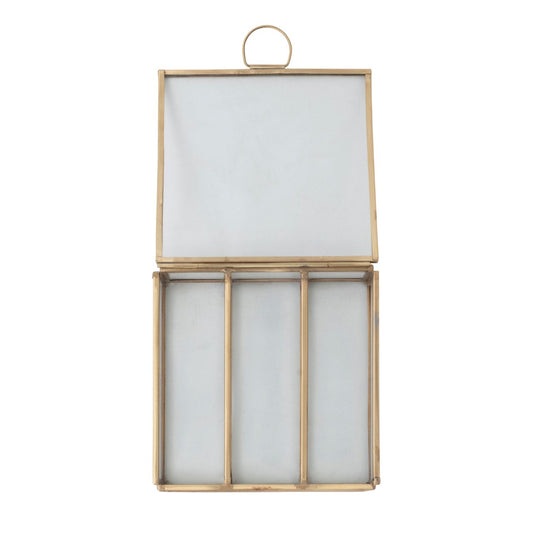 Brass & Glass Square Display Box