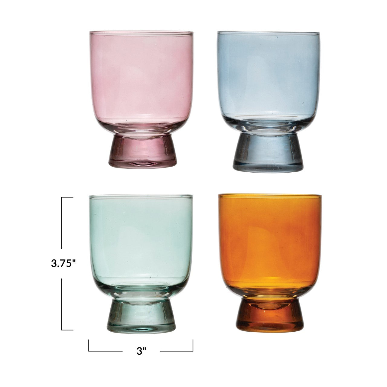 Multicolor Drinking Glass Set
